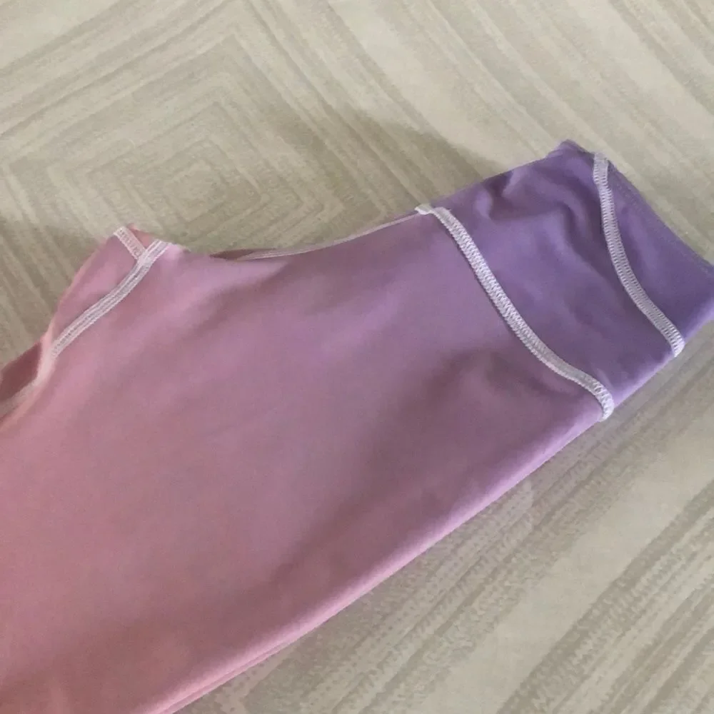 Nux Women’s Reversible 7/8 Leggings with Cloud & Purple Ombré, Size S